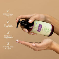 Aleavia product label and ingredients list, shows natural formulation benefits