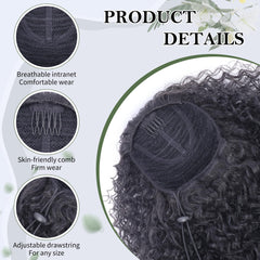 Alebery drawstring and clip detail, secure hold and easy attachment benefit