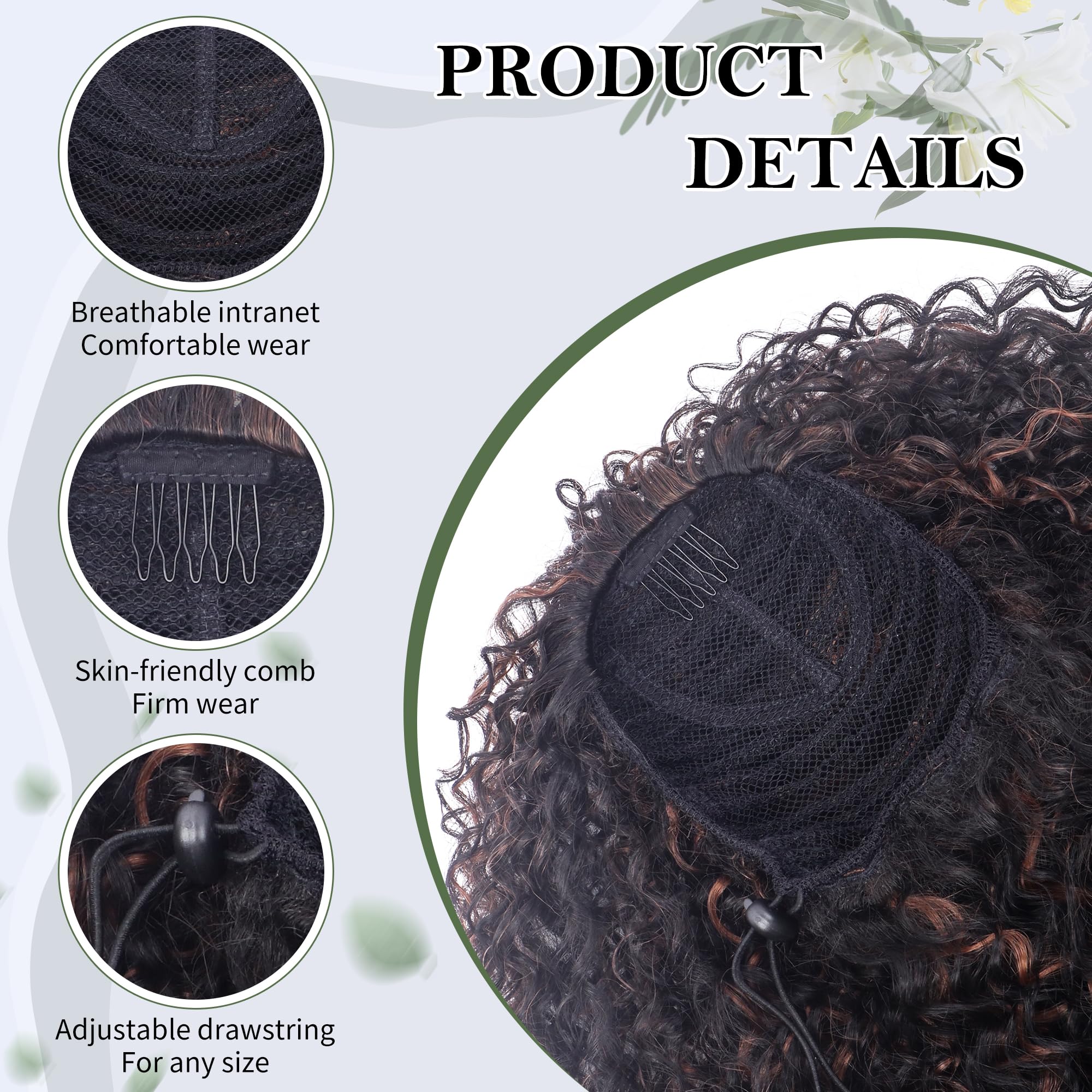 Alebery model applying ponytail to bun for quick, comfortable styling