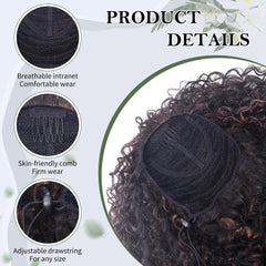 Alebery model applying ponytail to bun for quick, comfortable styling