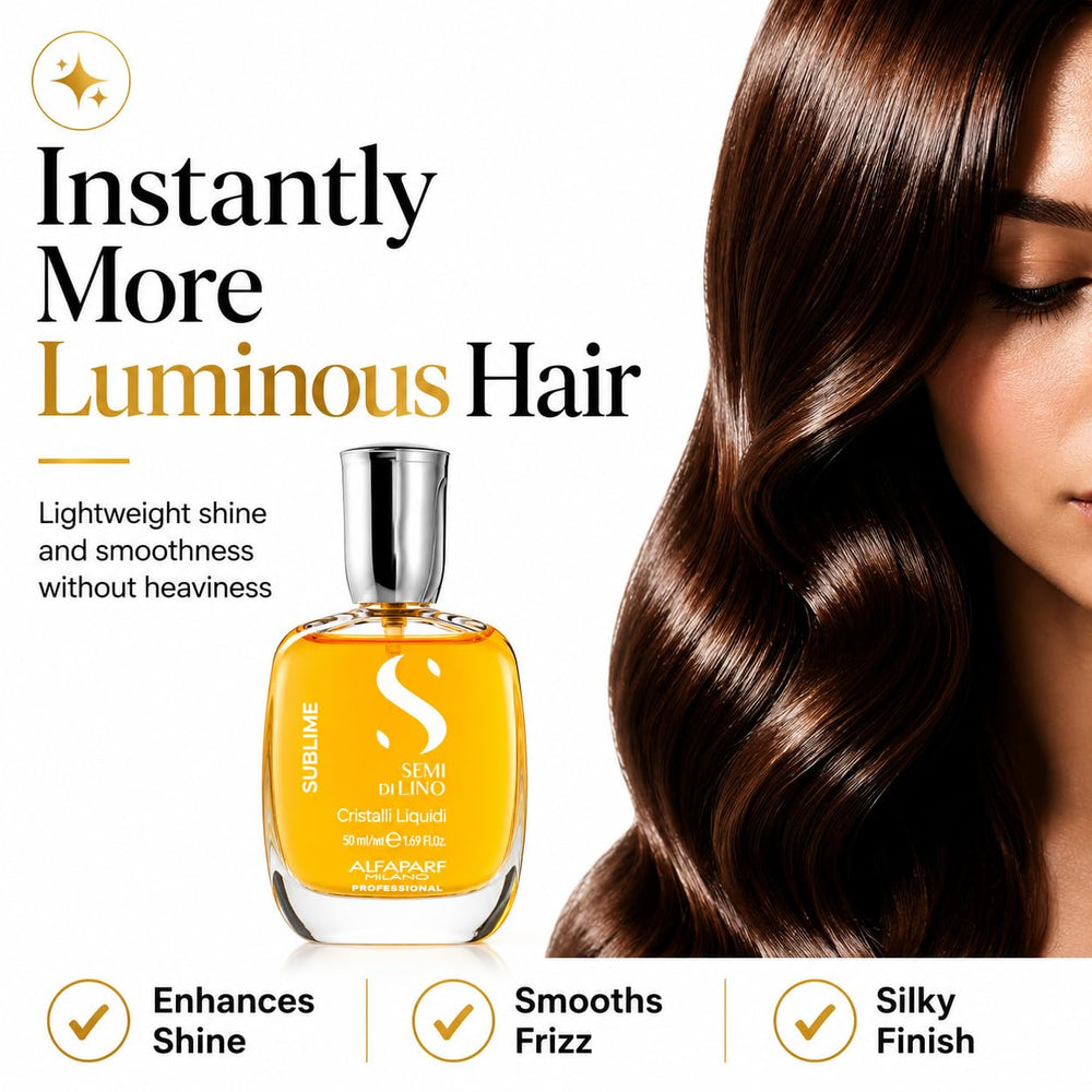 ALFAPARF MILANO applying oil to damp hair for heat protection
