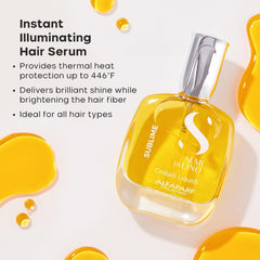 ALFAPARF MILANO serum texture close-up showing lightweight, non-greasy consistency