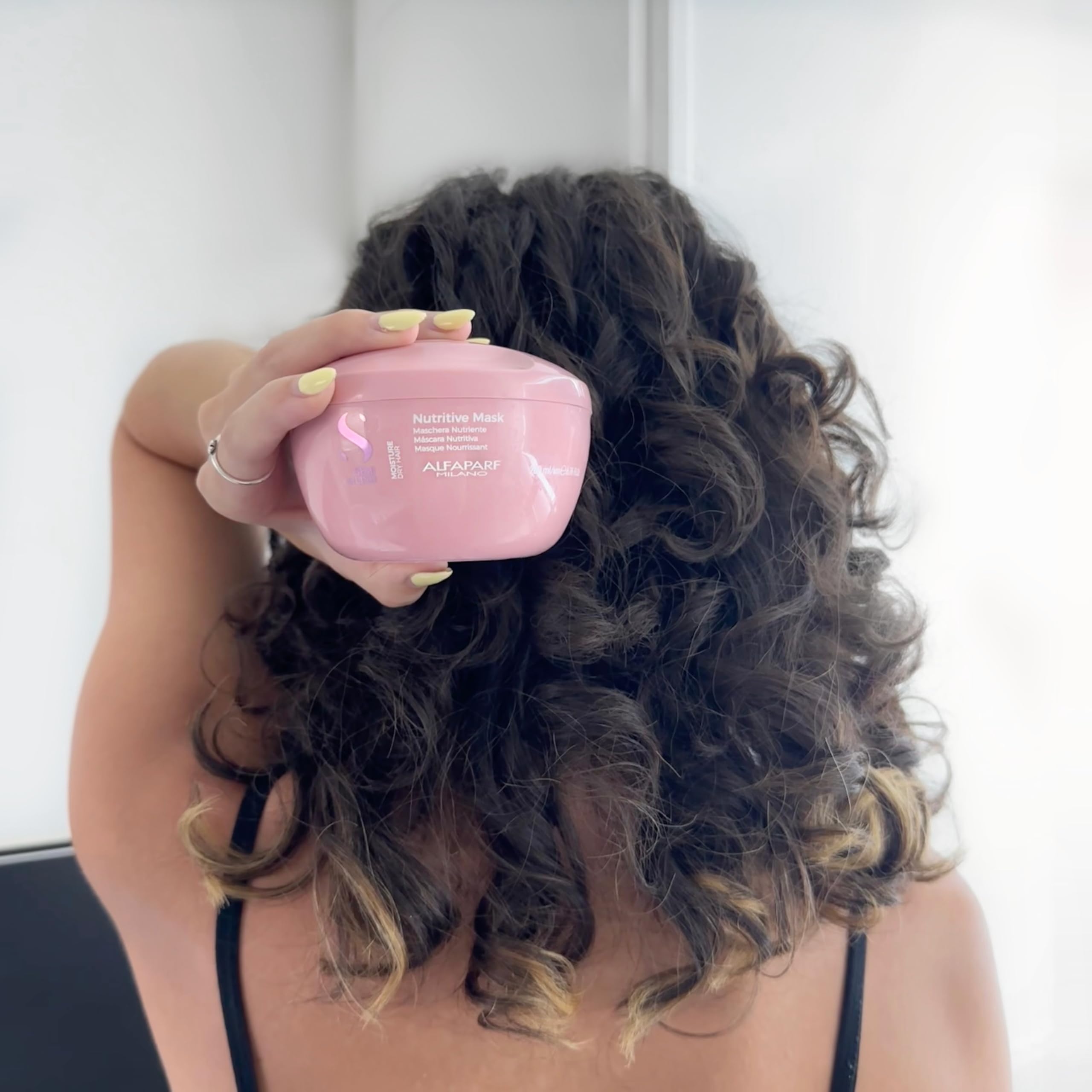 Alfaparf Milano before and after dry hair showing visible shine benefits