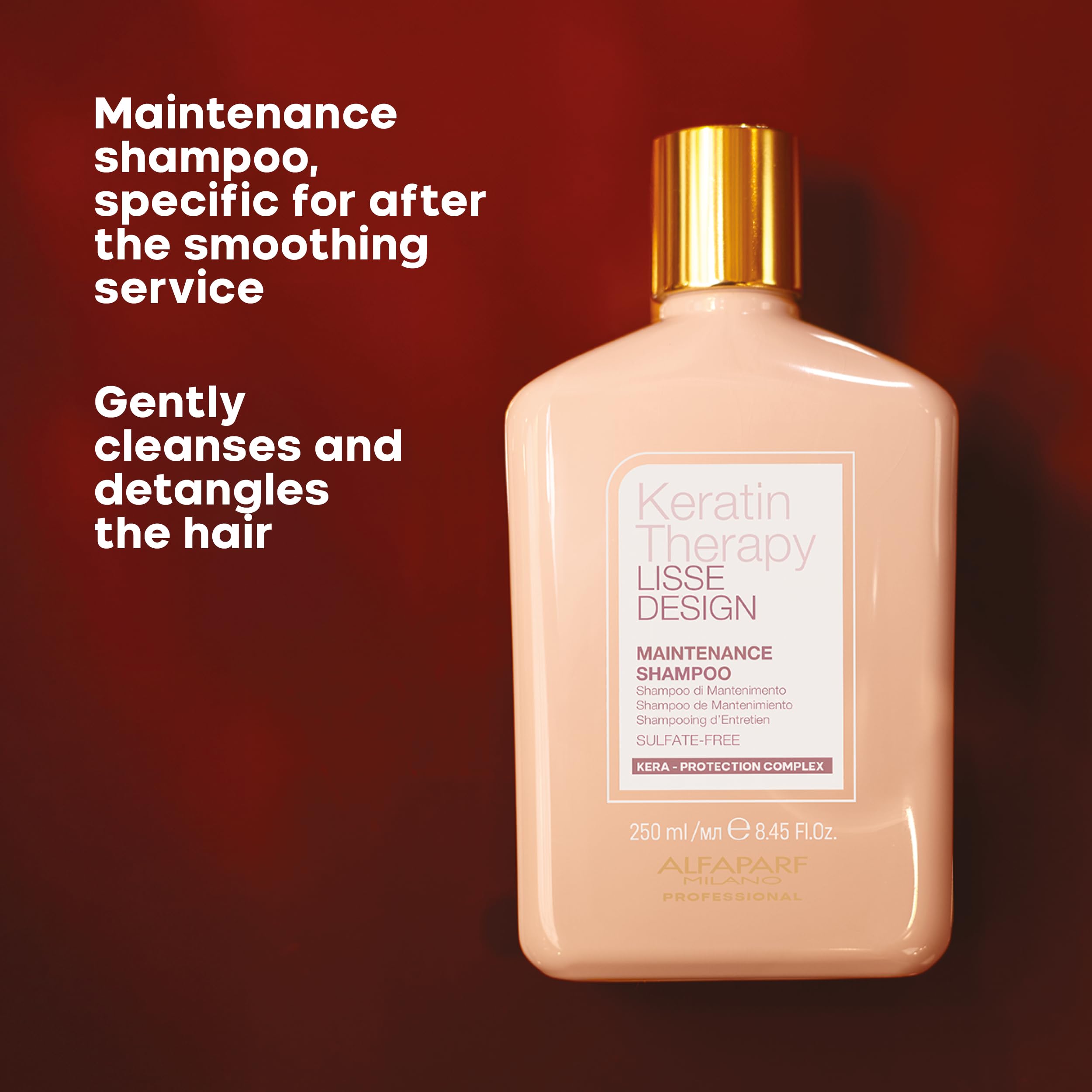 ALFAPARF MILANO lather on wet hair demonstrating gentle cleansing and detangling benefit