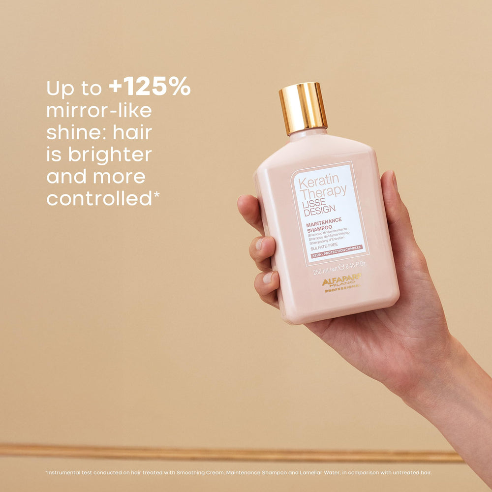 ALFAPARF MILANO creamy shampoo texture close-up showing nourishing formula for soft hair