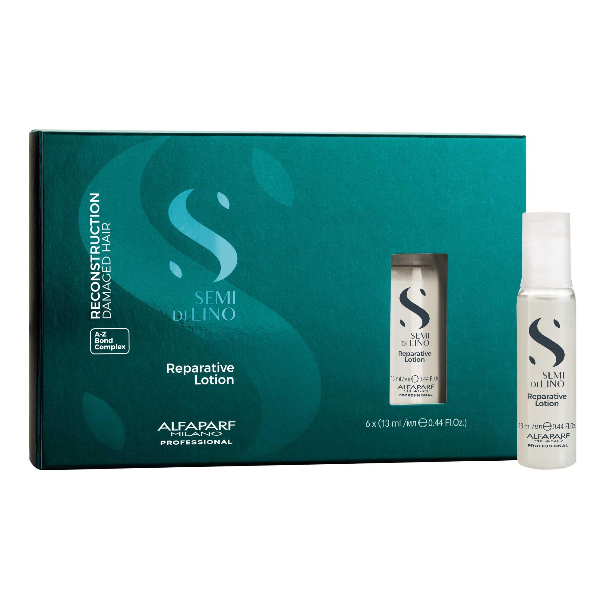 ALFAPARF MILANO front packaging showing reparative vials with professional finish
