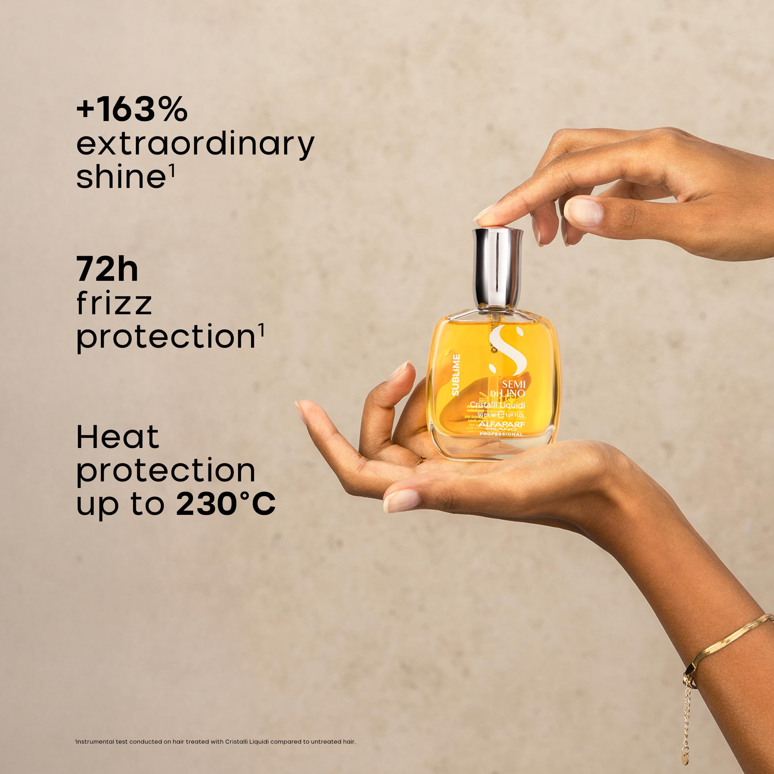 ALFAPARF MILANO silky oil texture close-up for lightweight smoothing