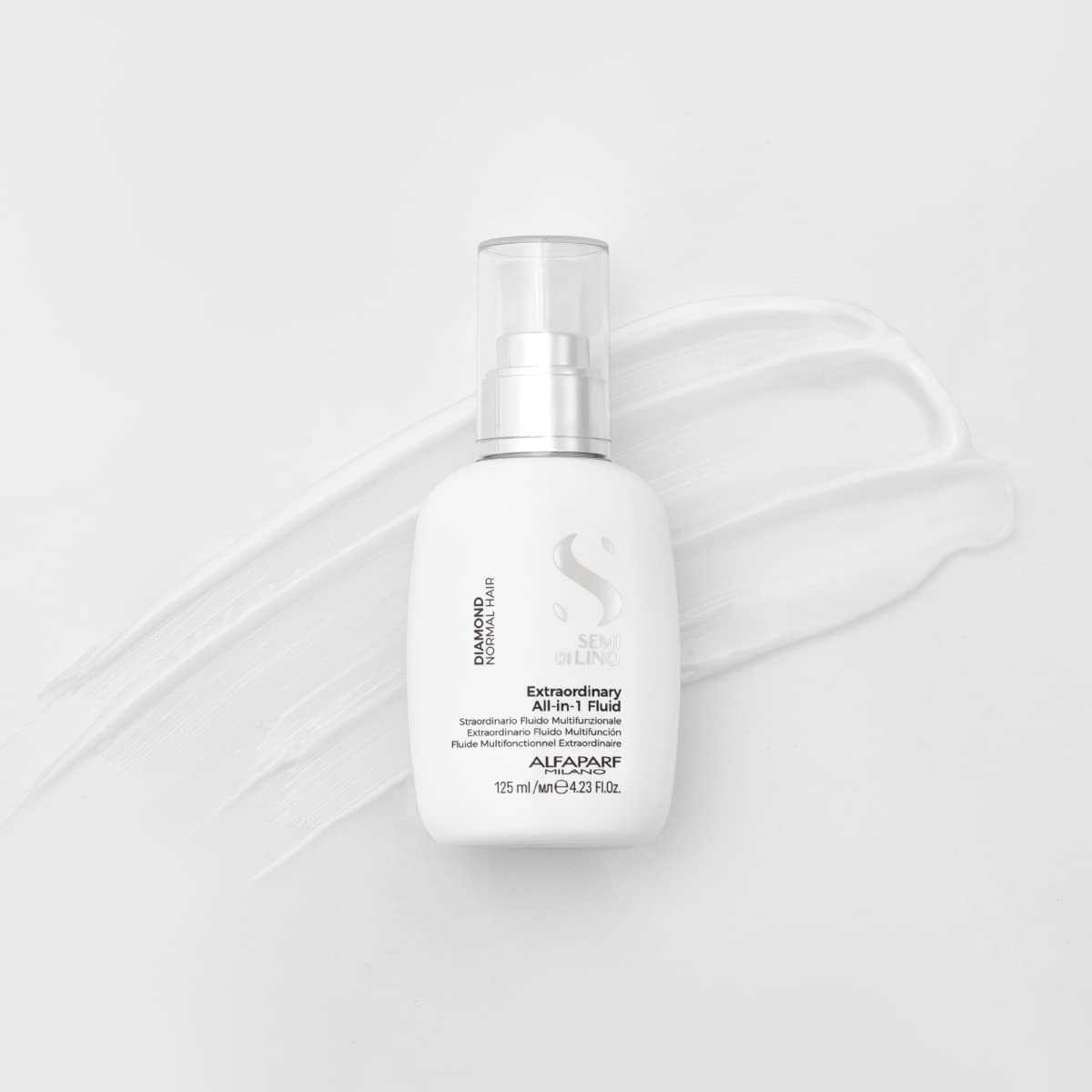 ALFAPARF MILANO bottle beside a ruler to show size and travel-friendly convenience