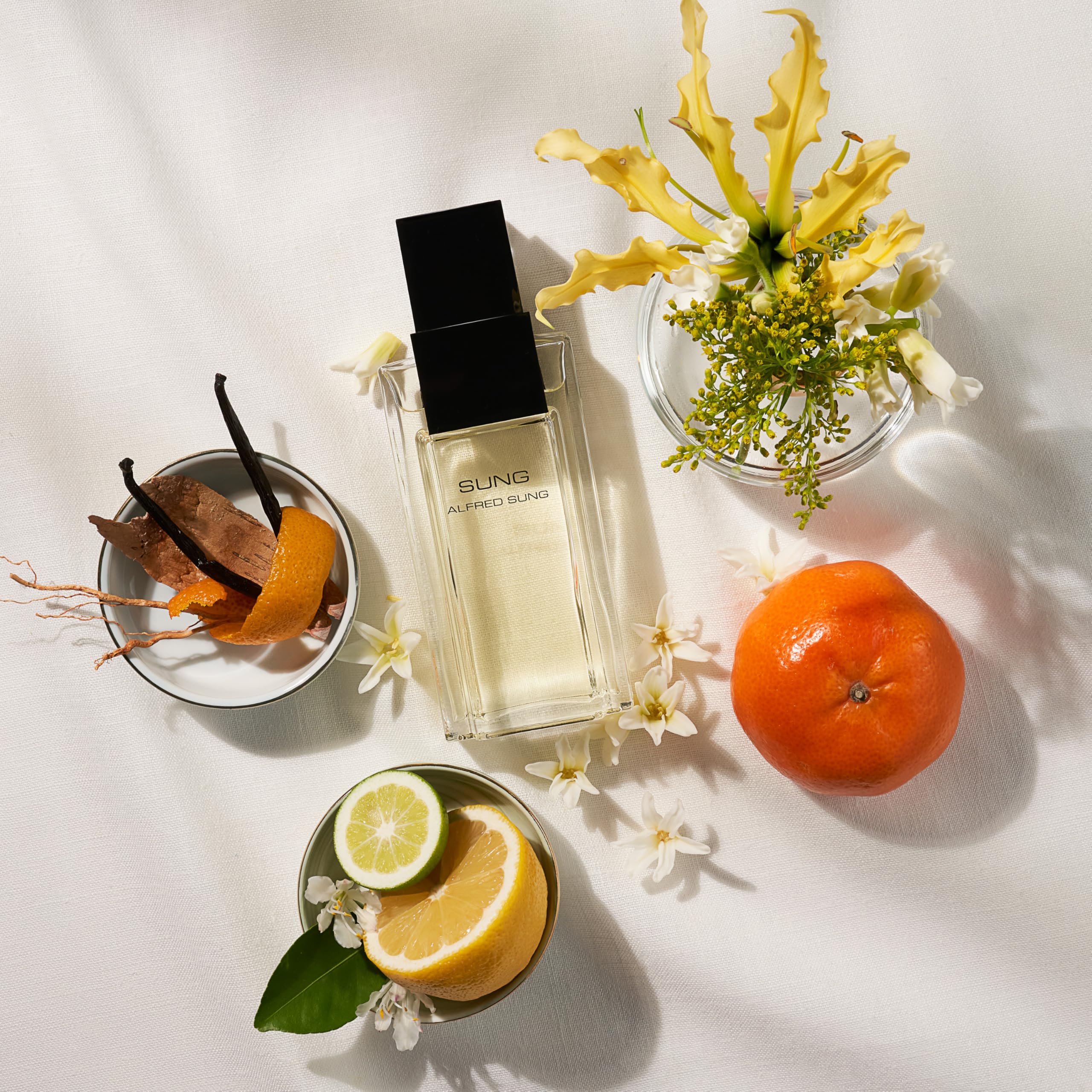 ALFRED SUNG angled bottle highlighting sleek lines and premium presentation for gifting