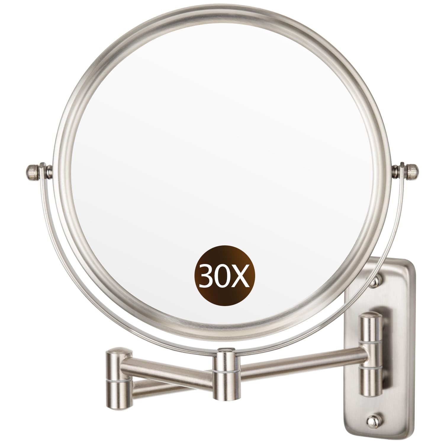 ALHAKIN front view wall-mounted mirror shows clear full-face reflection benefit
