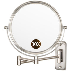 ALHAKIN front view wall-mounted mirror shows clear full-face reflection benefit