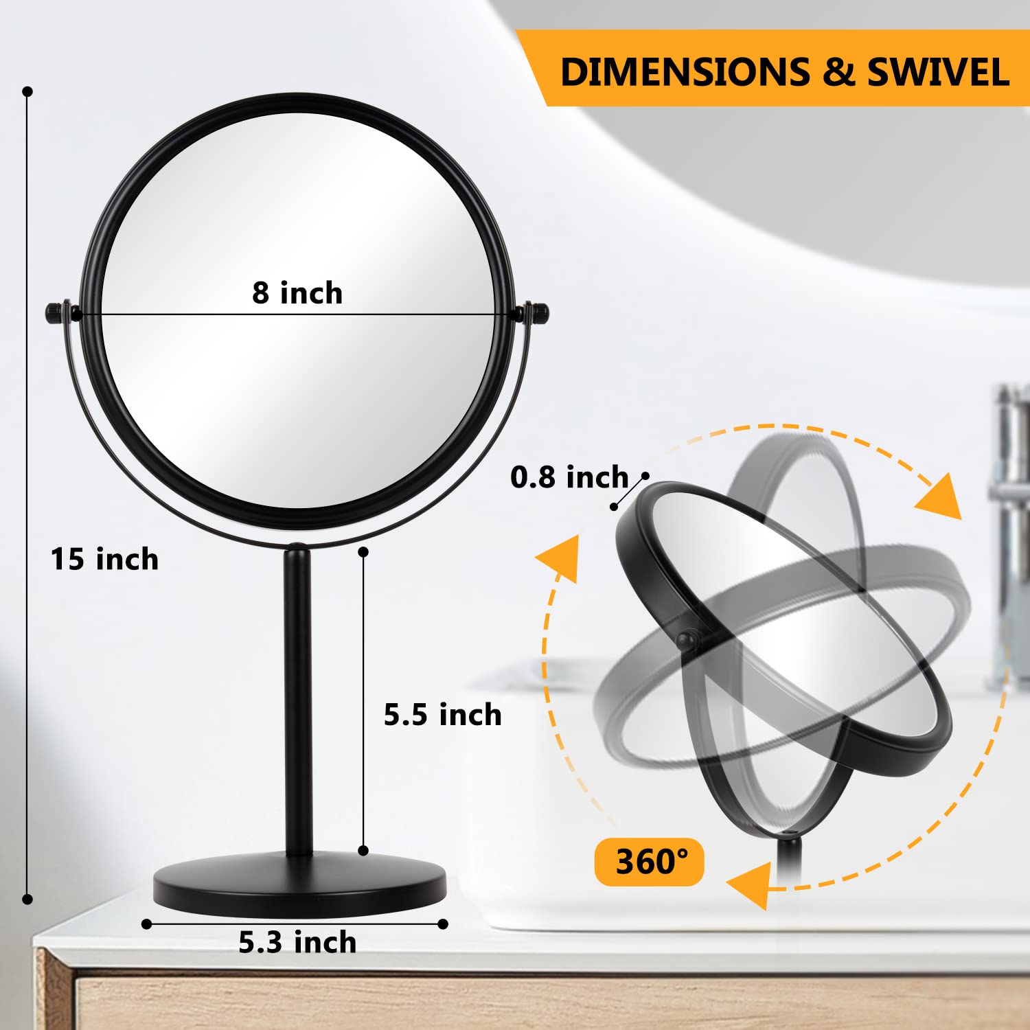 ALHAKIN side profile demonstrating smooth 360-degree swivel for perfect angles
