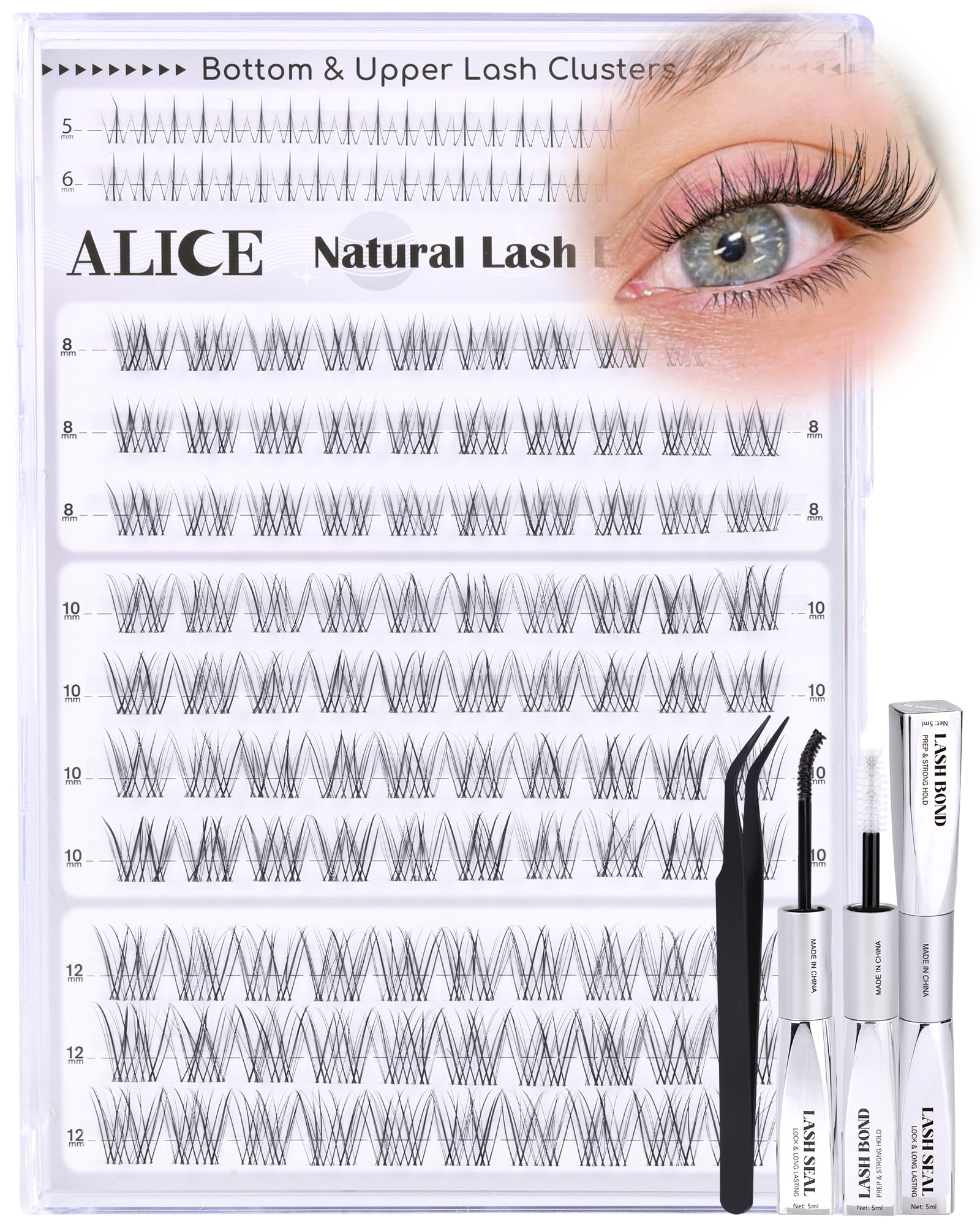 ALICE application in progress on eye showing DIY ease and natural-looking result benefit