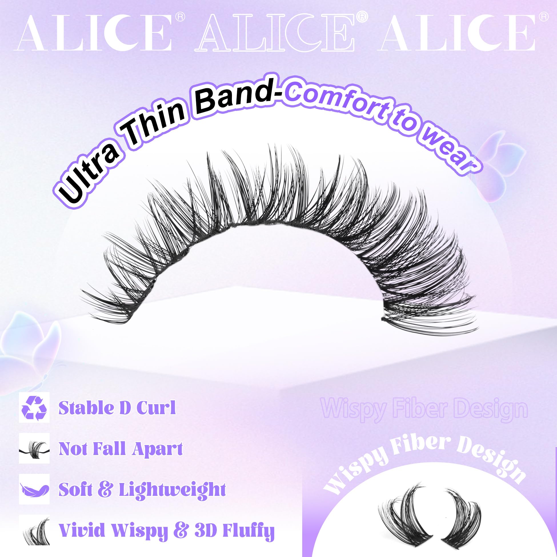 ALICE length range labeled 10mm to 18mm for custom layering and tapered looks