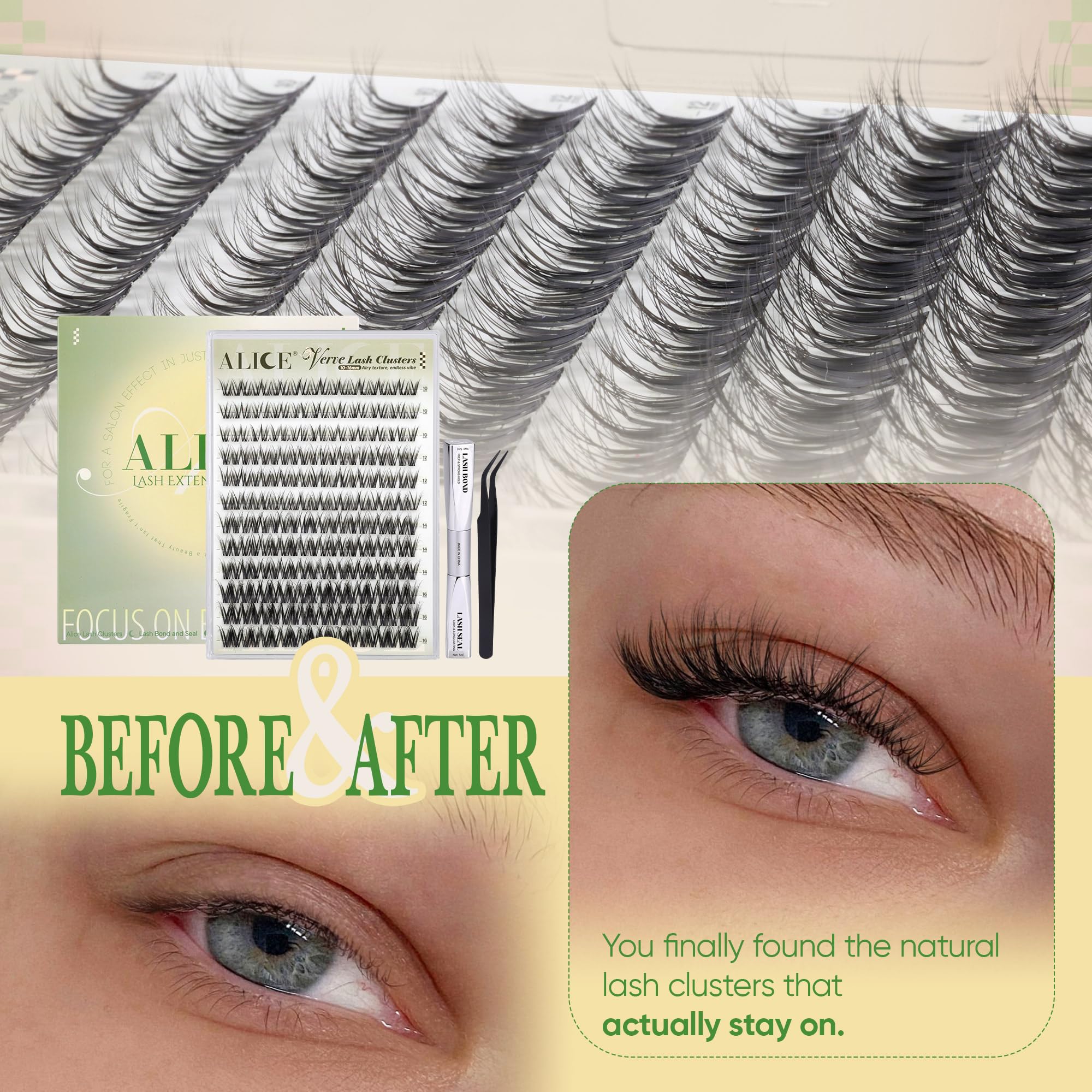 ALICE Verve arranged 10–16mm lengths showing customizable length options