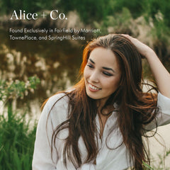 Alice + Co. shampoo texture poured from bottle, showing lather potential and gentle cleansing
