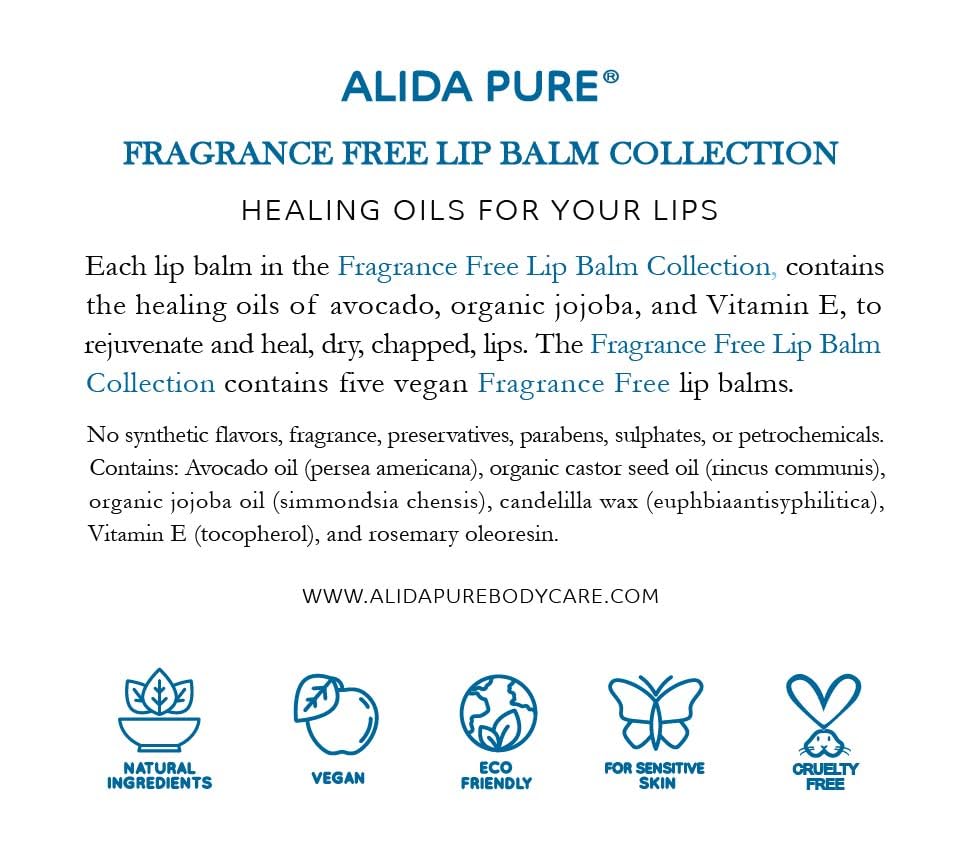 ALIDA PURE applied outdoors on lips illustrating protective hydration in fresh air