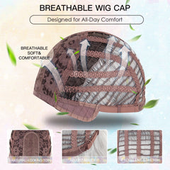 Alinyasha close-up of realistic scalp and middle part offering authentic hairline appearance