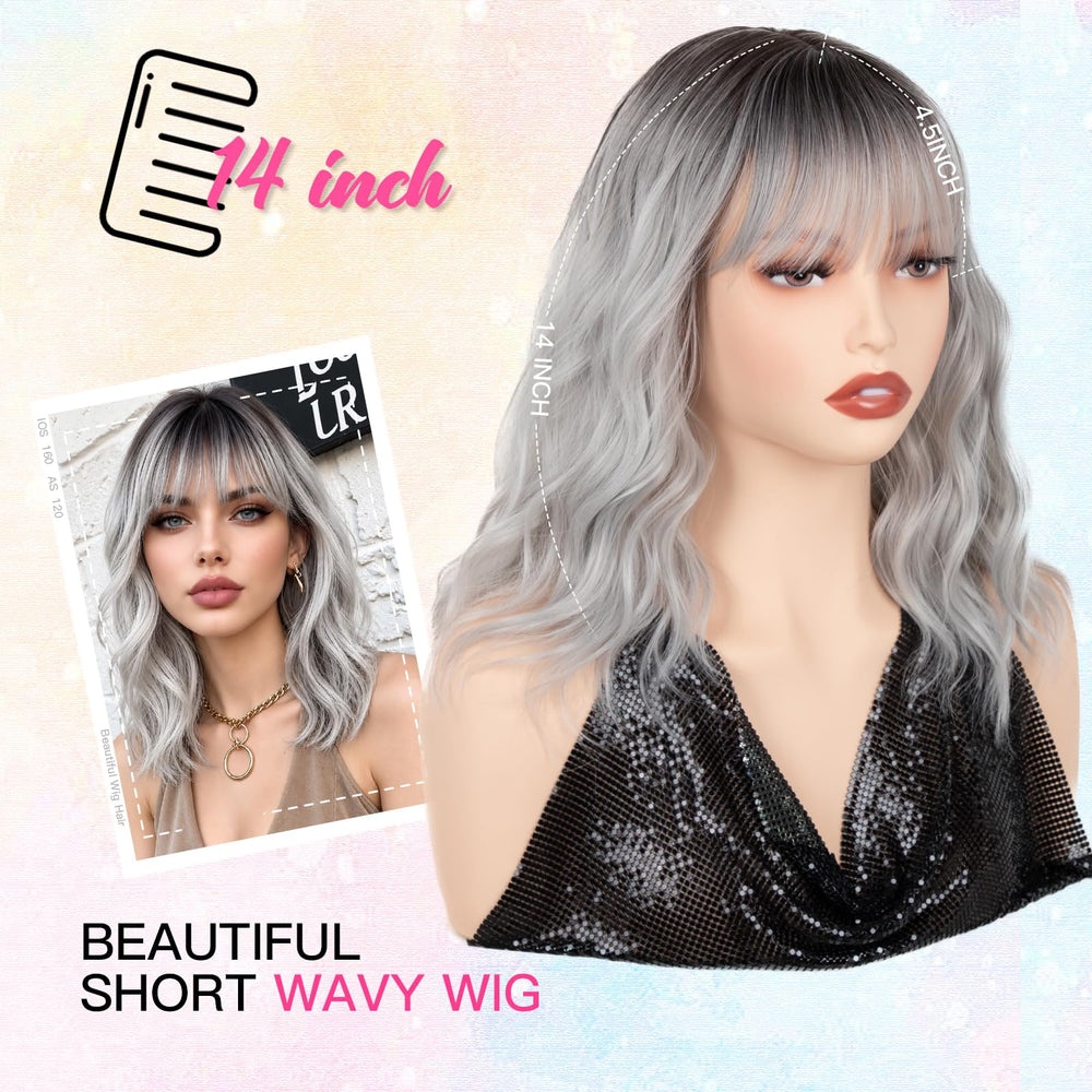 Alinyasha side profile highlighting wavy bob silhouette for soft face framing and volume