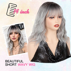 Alinyasha side profile highlighting wavy bob silhouette for soft face framing and volume