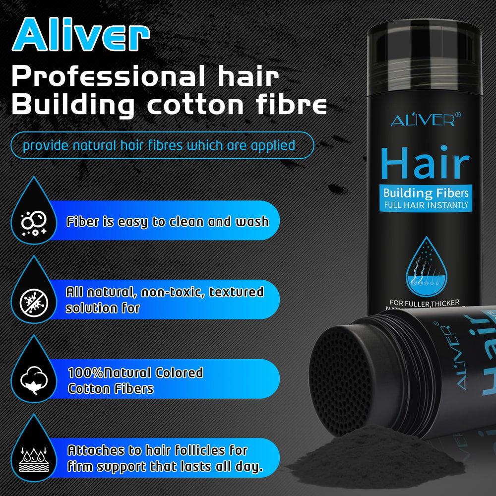 ALIVER applied on a man covering thinning crown for natural fuller hair