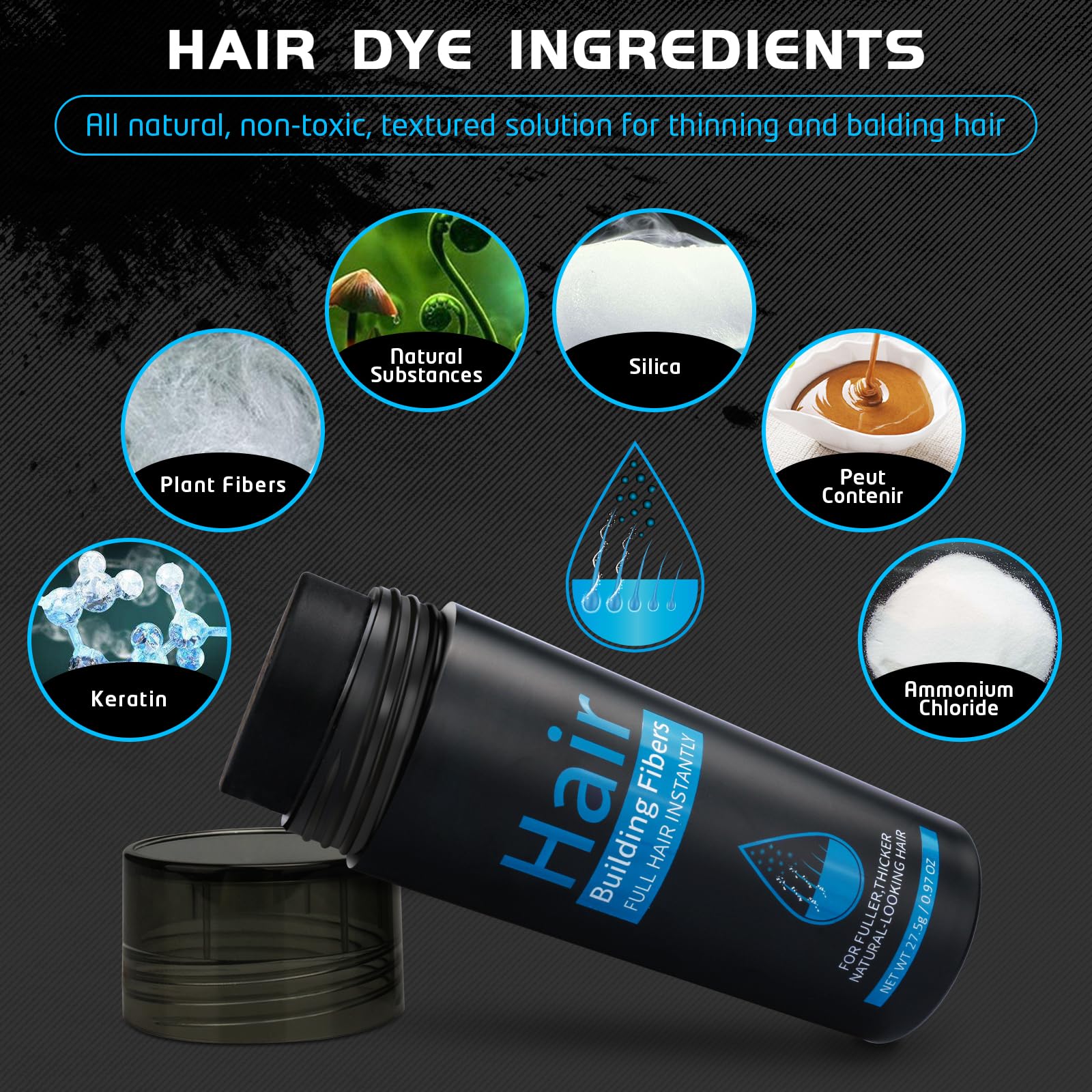 ALIVER applied on a woman concealing part line to boost hair density