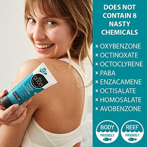 All Good sunscreen close-up texture dispensed to show lightweight clear blend and fast absorption benefit