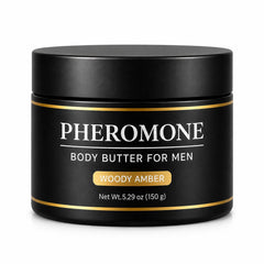Allaura Beauty front jar view showing amber-inspired packaging and masculine design benefit: easy shelf display