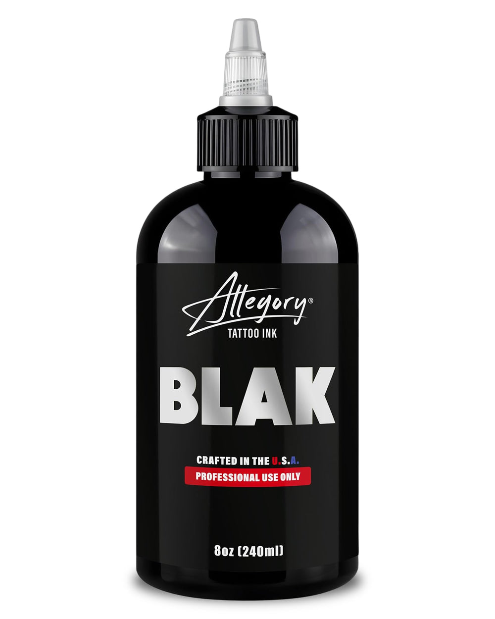 Allegory front bottle view showing label and durable packaging benefit