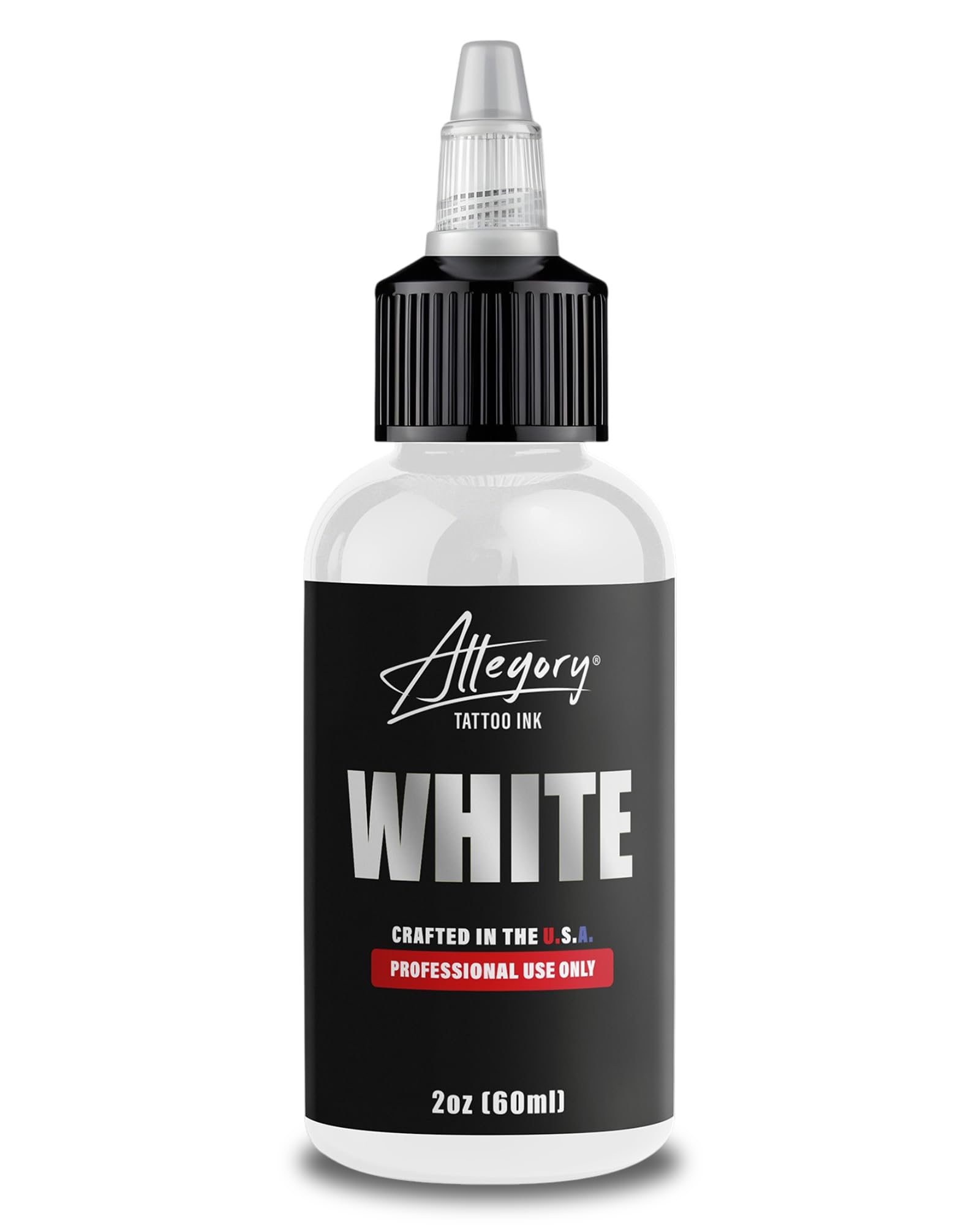 Allegory white front label showing brand and product clarity benefit