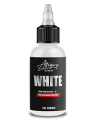 Allegory white front label showing brand and product clarity benefit