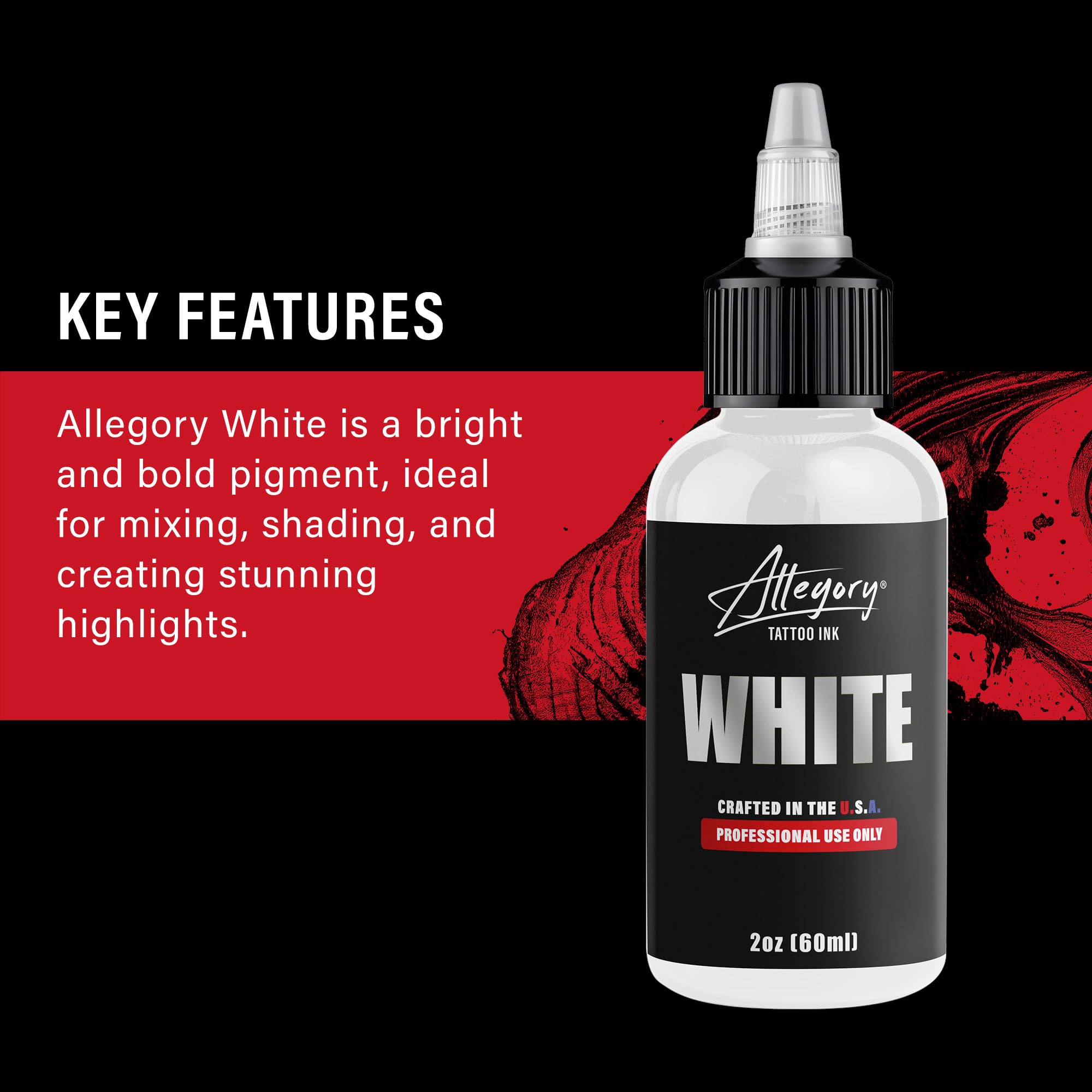 Allegory white glass marble agitator ensuring consistent pigment suspension