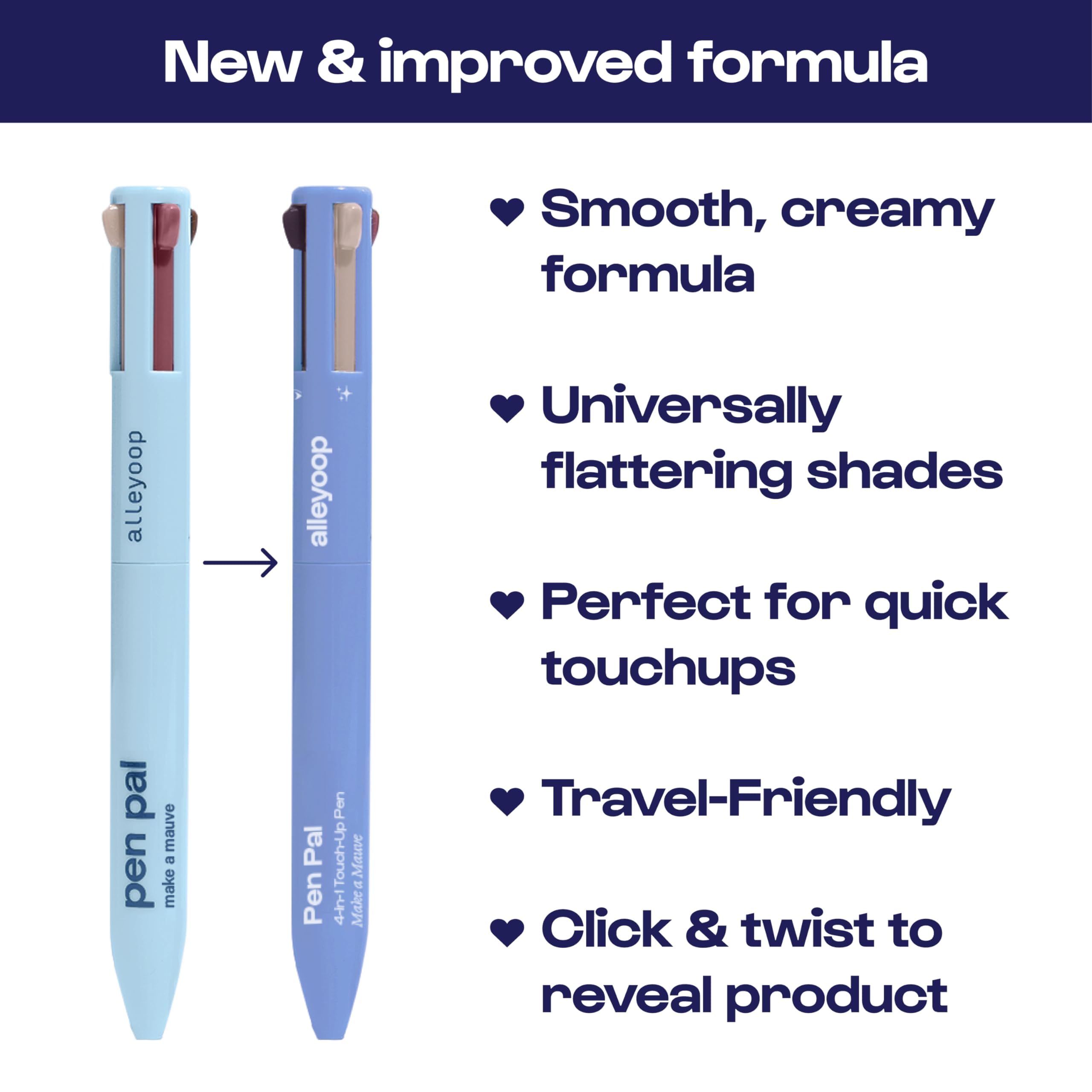 ALLEYOOP Pen Pal opened to reveal four retractable tips for multitasking convenience