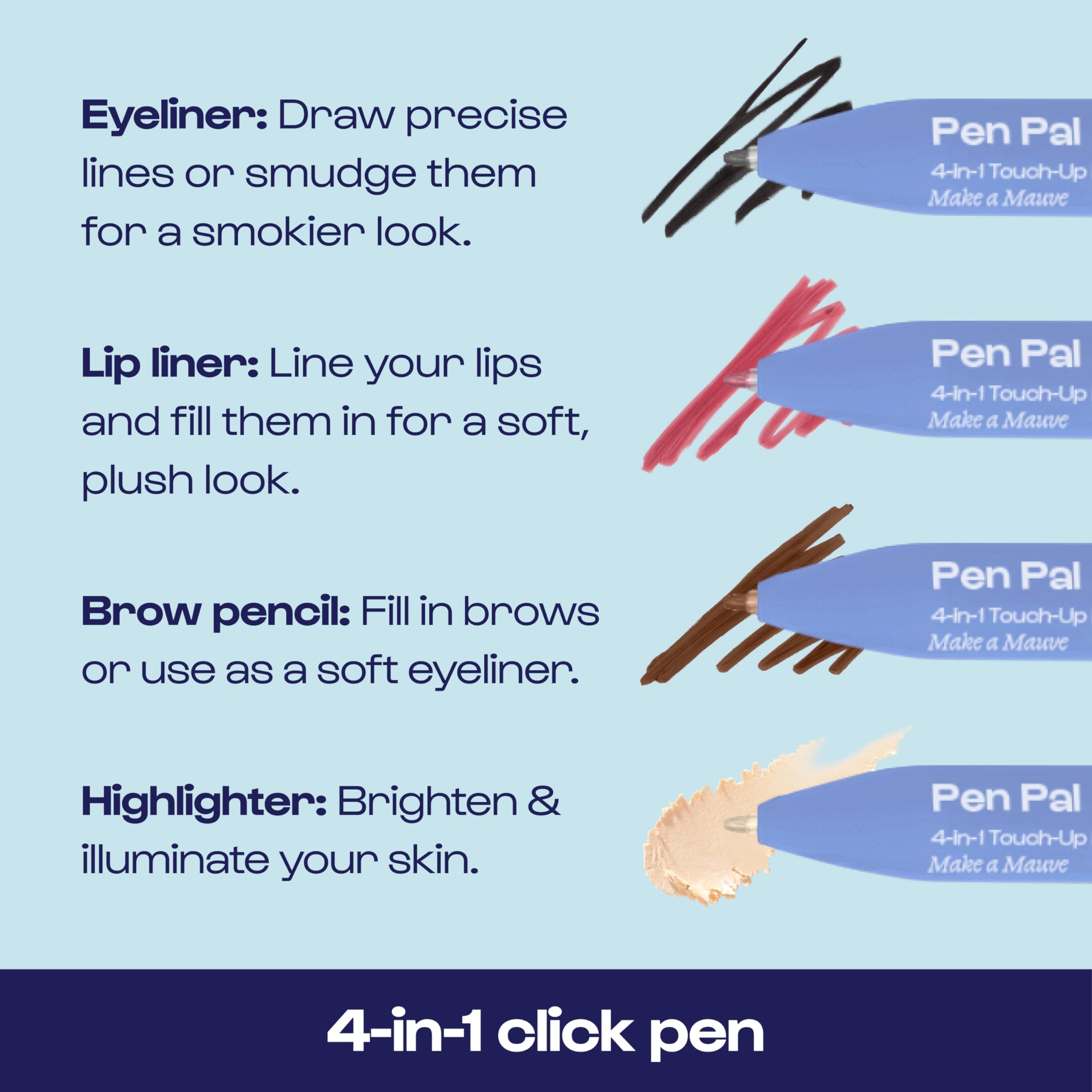 ALLEYOOP Pen Pal mauve texture swatch showing creamy, high-pigment finish