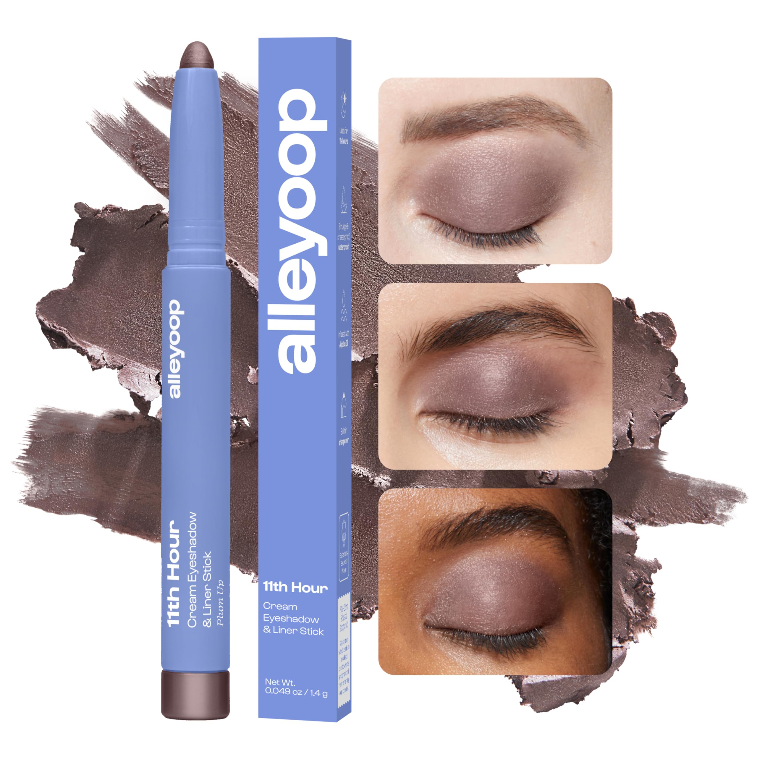 ALLEYOOP close-up of tip showing creamy shimmer texture for easy blending