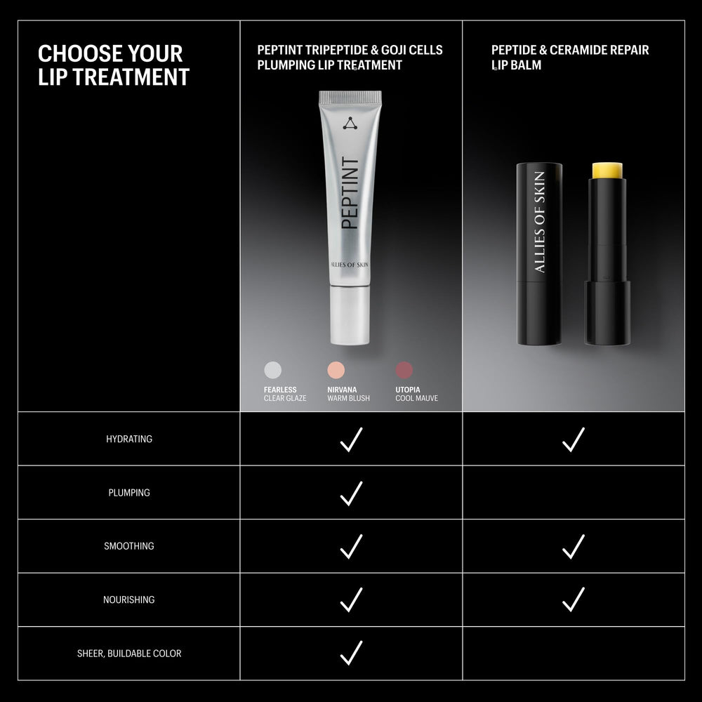 Allies of Skin product label listing peptides and ceramides for repair