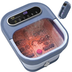 ALLJOY front view showing folded and expanded tub for compact storage and portability