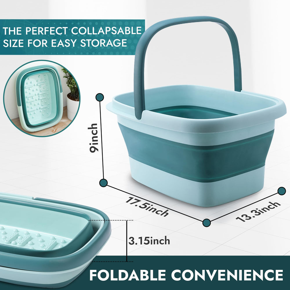 AllSett Health folded flat tub for compact storage saving space in closets