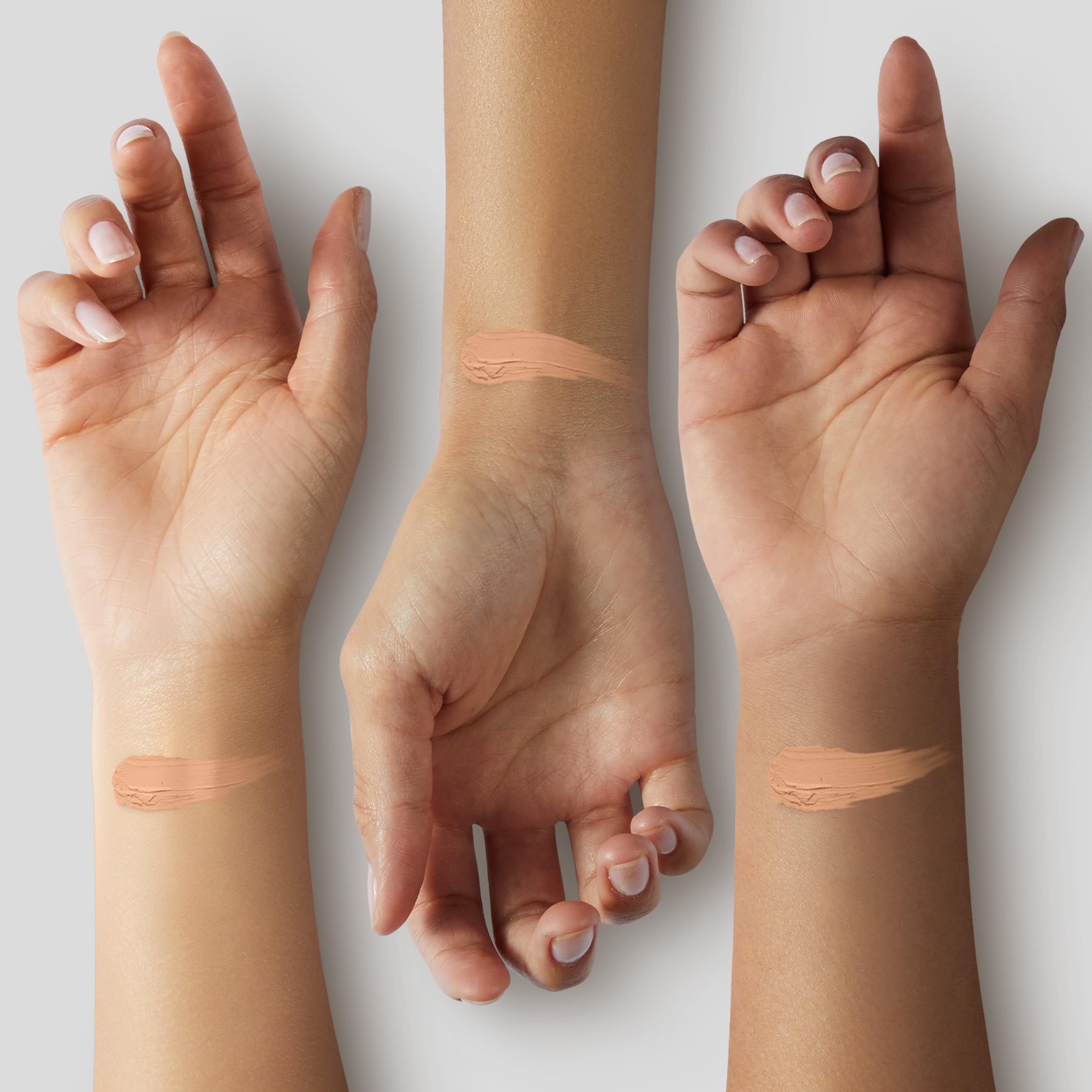 Almay clear complexion texture closeup showing creamy finish and blendable coverage