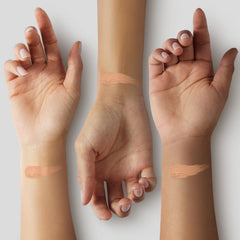 Almay clear complexion texture closeup showing creamy finish and blendable coverage