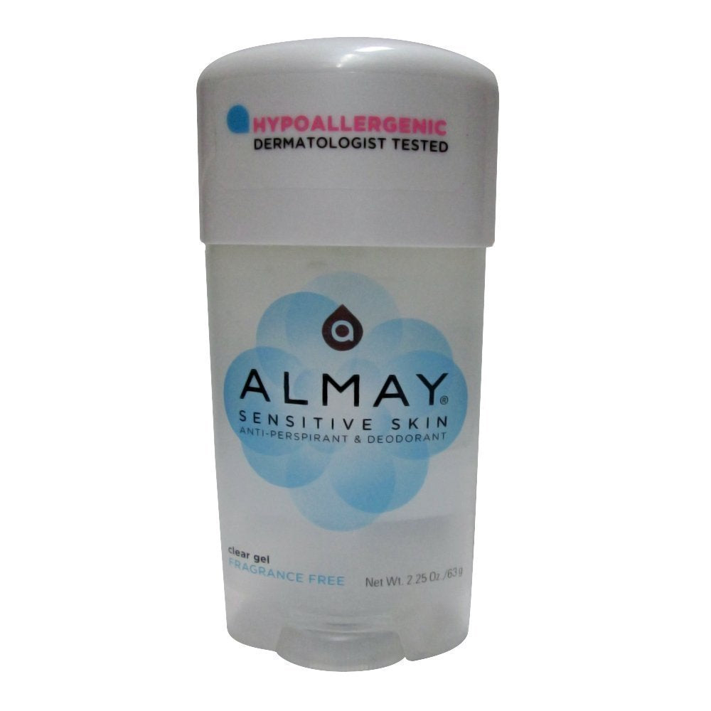 Almay clear gel front packaging showing label and unscented benefit