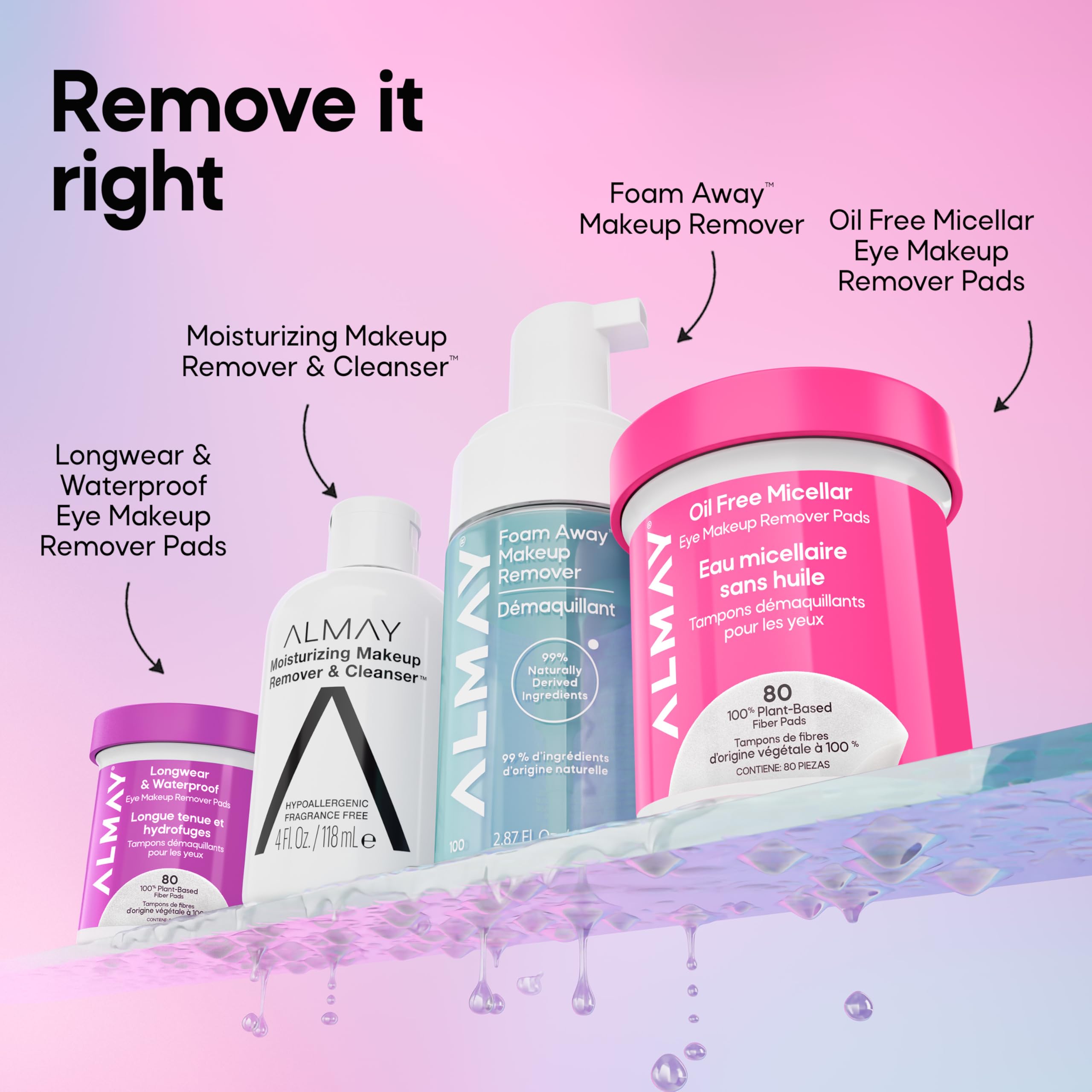 Almay product on bathroom vanity conveying everyday skincare convenience