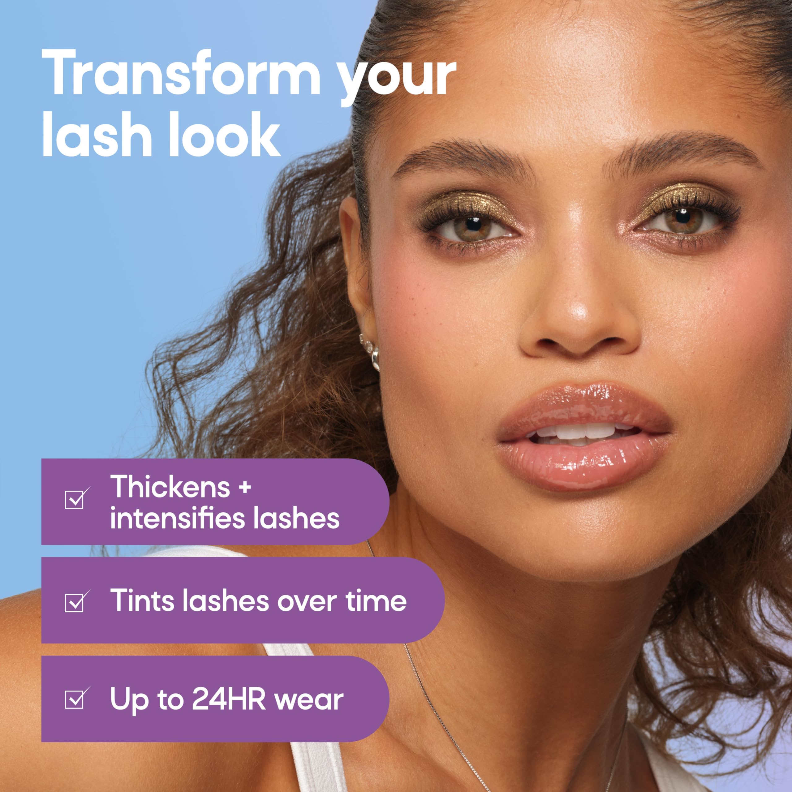 Almay mascara wand bristles closeup for precise, clump-free application