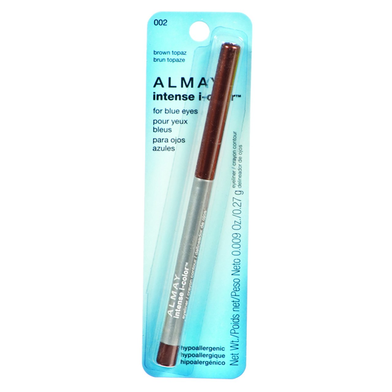 Close-up of Almay pencil tip texture with built-in sharpener for precise lines