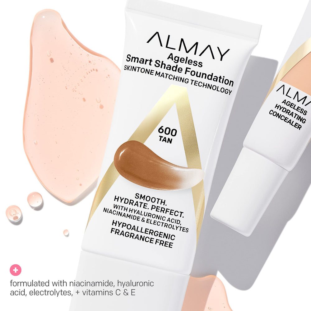 Almay cap and tube made from PCR material showcasing sustainable packaging