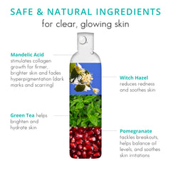 Almond Clear in-shower use showing gentle lather to reduce body acne
