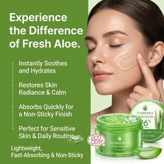 Aloderma close-up of aloe leaf to gel process illustrating fresh farm-to-face sourcing
