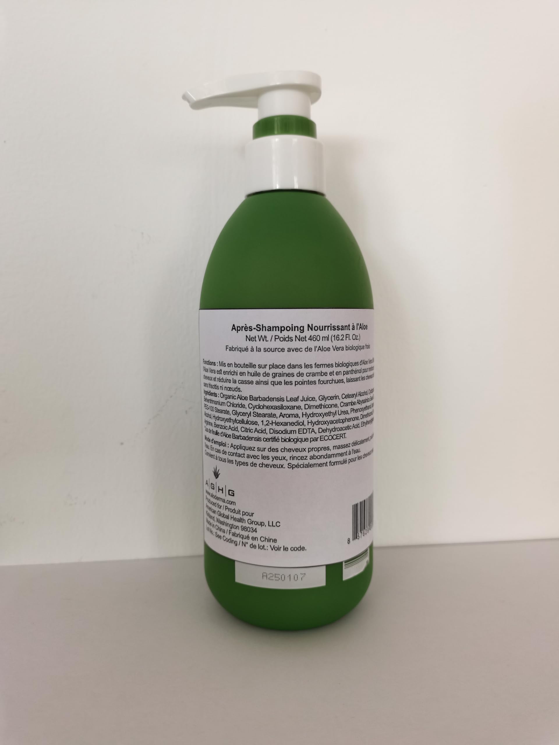 Aloderma conditioner staged on bathroom shelf for daily routine inspiration