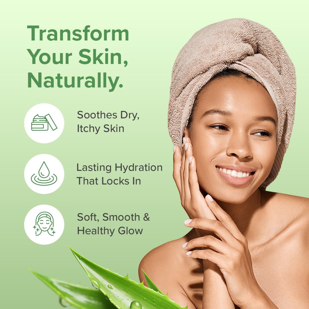 Applying Aloe Infusion on hand to demonstrate quick hydration and non-greasy finish