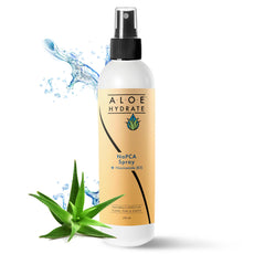 AloeHydrate front packaging showing 250ml bottle and clear label benefits